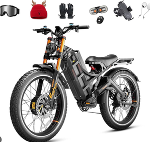 จักรยานเสือภูเขาไฟฟ้าคุณภาพสูงรุ่นใหม่ 60v 5000 วัตต์ กำลังสูง สำหรับผู้ใหญ่ ขับเคลื่อนด้วยไฟฟ้า สำหรับขี่ออฟโรด - Product Image 3
