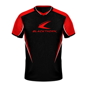 Maillot de padel à col en V entièrement sublimé, manches courtes, extensible dans quatre directions, respirant, écologique, coupe athlétique - Product Image 1