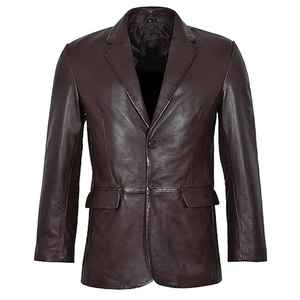 Blazers de cuero para hombre de alta calidad, diseño moderno, personalizados, de cuello en V, de última moda. - Product Image 1