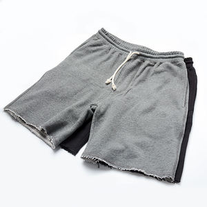 Pantalones Cortos Bermuda de Algodón Negros para Hombre, Cintura Elástica, Color Sólido, Diseño con Bolsillos, Tejido Transpirable, Corte Medio - Product Image 2