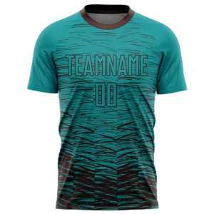 Ensemble de maillots de football pour hommes adultes personnalisés, de haute qualité, respirant, à séchage rapide, col rond, manches courtes, uniformes, design de logo OEM - Product Image 1