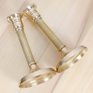 Vintage Solid Brass <b>Small</b> <b>Candle</b> Holder Pair Decorative Brass Candlestick Stands Compact Taper <b>Candle</b> Holders Classic Tabletop - Product Image 6