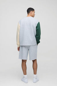 Sweat-shirt homme oversize en coton personnalisé, respirant, de haute qualité, couleur gris chiné, col rond, style streetwear, imperméable, pour l'hiver - Product Image 5