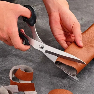 Ciseaux de tailleur en acier inoxydable pliables à long manche, écologiques, outil de coupe professionnel pour la couture de vêtements, les projets d'artisanat et les cheveux - Product Image 5
