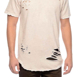 Best Material Made Men Distress T-Shirts Soft Fabric Solid Color Men Distress T-Shirts For Adults Wear - Product Image 5