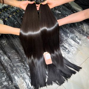 Haute qualité os droit vietnamien Remy vierge Extensions Double trame Machine Double trame naturel soyeux os droit faisceau - Product Image 6