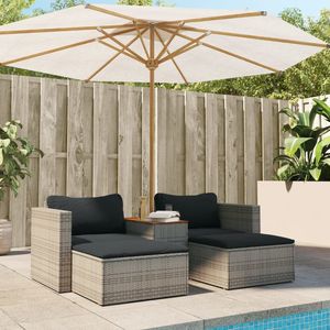 Ensemble de canapés de jardin en rotin PE gris modulaire, élégant et durable, meubles d'extérieur - Product Image 3