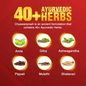 Dabur Chyawanprash 3X Ashwagandha Amla Guduchi Extracto Líquido-Sólido para la Inmunidad, Resistencia y Salud General (Grado Alimenticio) - Product Image 4