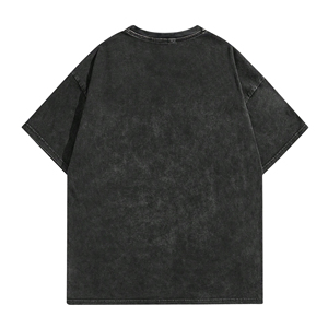 Camisetas de punto de poliéster/algodón con diseño personalizado OEM, estampadas DTG, estilo urbano, casuales, con hombros caídos y bordados. - Product Image 4