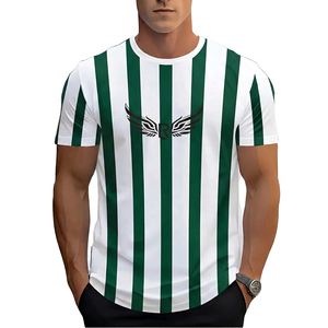 Maillot pour homme blanc et bleu marine, imprimé par sublimation, col rond, manches courtes, respirant, en polyester, coupe classique, vêtements pour adultes - Product Image 4