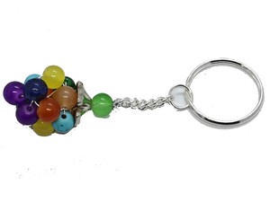 High Quality Crystal Keychain Stone Multi stone grapes <b>key</b> Chine natural Stone bead Healing <b>Key</b> <b>Holder</b> Gift for Women <b>Key</b> Chains - Product Image 4