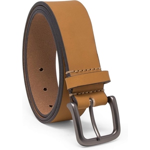 Cinturón de Cuero Genuino Personalizado para Hombre, Correa Clásica de Cuero Vacuno Marrón con Hebilla de Acero Resistente, para Uso Formal e Informal - Product Image 4