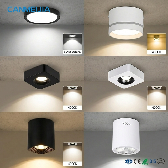 5W 10W 15W Ip44 Down Ceiling Lighting Surface Mounted Led Light Hotel Lights Mounted Ceiling Light/Led Down Light/Led Downlight