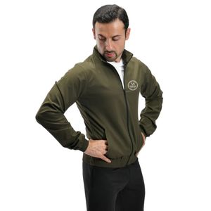 Veste de sport légère, athlétique, pour la course à pied et l'entraînement, coupe-vent zippé, vêtements de sport pour hommes et femmes, fitness en plein air, olive - Product Image 1