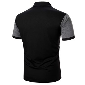 Polo pour hommes sur mesure OEM, grandes tailles, en coton respirant et confortable, avec blocs de couleur personnalisés, vente en gros - Product Image 4