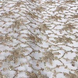 Premium Coding Embroidery Fabric Heavy Thread Work Georgette Designer Dress Material <b>African</b> Party Wear Bridal Fashion Textile - Product Image 3