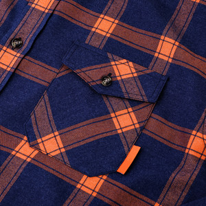 Chemises à carreaux personnalisées pour hommes en flanelle à manches longues avec poche avant et boutons - Product Image 5