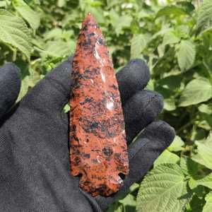 Punta de Flecha de Obsidiana Caoba al por Mayor, 6 Pulgadas, Forjada a Mano, Punto de Piedra Hecho a Mano, Coleccionable - Product Image 4