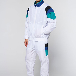 Ensembles de survêtements en nylon surdimensionnés personnalisés avec logo, pantalons coupe-vent zippés, vestes coupe-vent en nylon pour hommes - Product Image 2