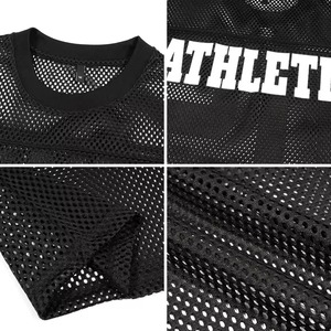 Camiseta de fútbol americano de malla personalizada estilo streetwear para hombre, jersey holgado con estampado de sublimación - Product Image 2