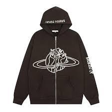 Sudadera con capucha y cremallera de primera calidad, color gris cemento |   Sudadera con Estética Y2K Earth Core |   Sudadera con Cierre y Diseño Urbano Moderno - Product Image 2