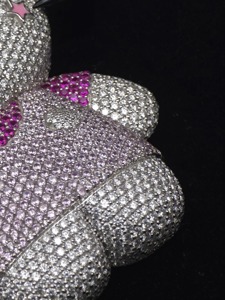 Colgantes Unisex de Plata de Ley 925 Bañados en Oro de Dos Tonos con Diamantes VVS Estilo Hip Hop y Dibujos Animados, Certificados IGI - Product Image 5