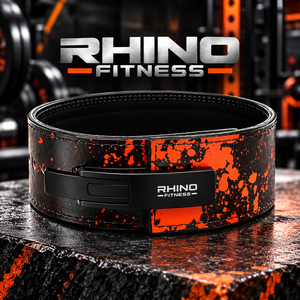 Ceinture de musculation ajustable en néoprène RHINO FITNESS, rouge et noir, avec boucle à dégagement rapide, support lombaire durable - Product Image 6