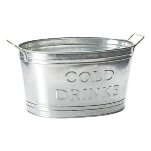 Nuevo Diseño: Cubeta de Metal Galvanizado para Bebidas con Asas, Cubo de Hielo Ovalado, Perfecto para Fiestas en Casa, Enfriador de Cerveza y Cócteles, en Oferta - Product Image 1