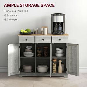 Mobiletto Artigianale in Legno di Mango Grigio Chiaro con 3 Cassetti e Ripiano Regolabile - Product Image 4