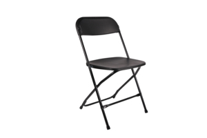 Chaise pliante en plastique noir avec structure en plastique – Légère, durable, design moderne pour appartement, maison, bureau, centre commercial, ferme, usage extérieur - Product Image 4