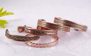 Bracelet artisanal en cuivre fait main, artisanat métallique ethnique, fournisseur exportateur d'Asie, Inde - Product Image 4
