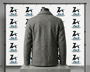 Veste polaire pour homme, col rond, couleur unie, épaisse, en laine, pull décontracté d'hiver, coupe classique, vêtement d'extérieur en polyester, veste en laine - Product Image 2