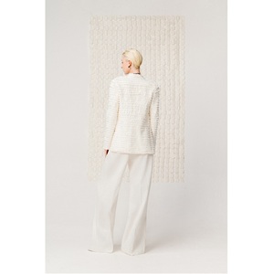 Low MOQ <b>Blazer</b> <b>Set</b> For Women SOLVIRE TEXTURE <b>BLAZER</b> Women ODM Premium Linen <b>Blazer</b> <b>Set</b> With Handcrafted Frayed Texture - Product Image 5