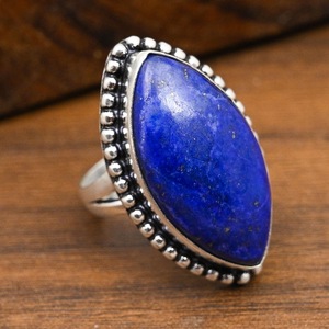 Lapis Lazuli Gemstone Ring Handmade 925 Solid Sterling <b>Silver</b> Jewelry Natural Gemstone Ring Gift For Women - Product Image 4
