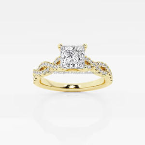 Igi/gia แล็บตัดเพชรวินเทจ14K สีเหลืองแหวนแต่งงาน/งานหมั้นใส่ได้ทั้งชายและหญิงสีขาวทองคุณภาพดีสำหรับงานปาร์ตี้ครบรอบ-คุ้มค่า - Product Image 4