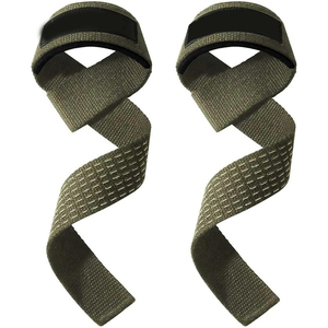 Correas de levantamiento de pesas con diseño de figura 8, de doble capa de algodón, con costuras reforzadas, para levantamiento de pesas, gimnasio, peso muerto - Product Image 1