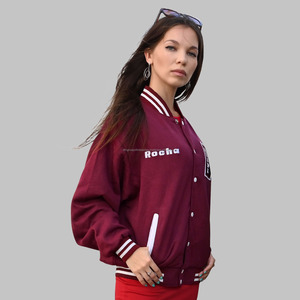 Chaqueta unisex de uniforme de béisbol cómodo informal de lana de algodón personalizado de moda callejera - Product Image 6