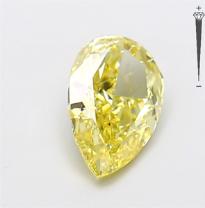 Diamante Cultivado en Laboratorio con Certificación IGI, Corte Pera Modificado de 2.07 CT, Color Amarillo Intenso Fantasía, Claridad VS1, CVD LG 800611652 para Joyería - Product Image 2
