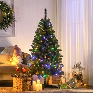 Set di 5 Alberi di Natale Artificiali Preilluminati con Luci LED Bianche Calde o Colorate e Funzione di Accensione Automatica - Product Image 2