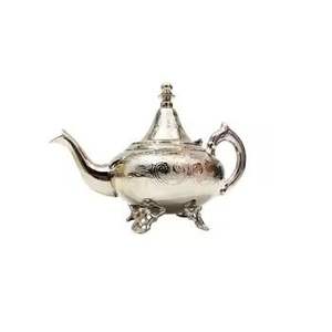 Théière vintage en acier inoxydable avec motif gravé, bouilloire nickelée, pot de service décoratif, service à thé traditionnel pour la maison - Product Image 2