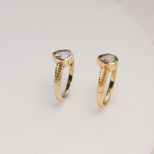 Natural Blue Topaz <b>Ring</b> 925 <b>Sterling</b> <b>Silver</b> Gold Plated Bezel <b>Set</b> Handmade Pear Shape Gemstone <b>Ring</b> for Women Wholesale - Product Image 3