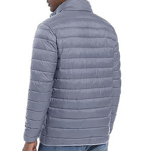 Chaqueta de Trabajo Acolchada Beige para Hombre 2024, Relleno 100% Poliéster, Estilo Parka Moderno, Cuello Alto con Capucha, para Invierno - Product Image 4