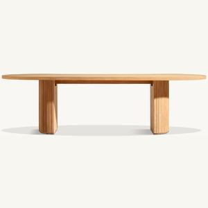 Mesa rectangular de madera de diseño moderno en oferta, ideal para comedor o comedor al aire libre. - Product Image 3
