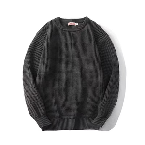 Suéter de Hombre 100% Algodón, Tejido, Estilo Vintage, Holgado, de Secado Rápido, Transpirable, Informal, Clásico, para Otoño, Venta al Por Mayor OEM - Product Image 1