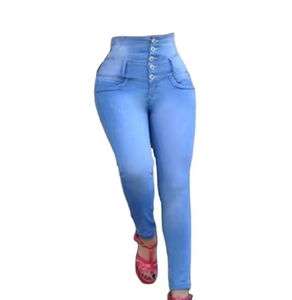 womens cropped jeans ankle length <b>denim</b> pants slim fit casual summer wear lightweight breathable soft <b>stretch</b> jeans style - Product Image 3