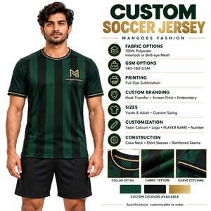 Camiseta de Fútbol de Manga Corta de Spandex/Poliéster al por Mayor, Último Modelo, Talla Grande, Secado Rápido, Sublimada, Anti-UV, Logotipo Personalizado, Servicio OEM - Product Image 6