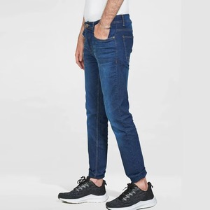 Pantalon slim homme taille haute léger en denim 100 % coton respirant écologique séchage rapide décontracté bleu pour l'hiver - Product Image 5