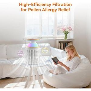 Purificatori d'aria per camera da letto con luce notturna, filtro a carbone attivo da 658 Ft2 e spugna profumata per un sonno migliore - Product Image 3
