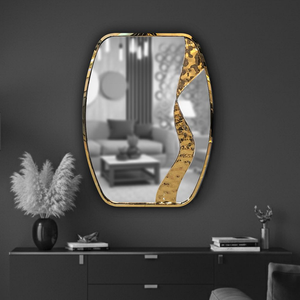 Eleve los espacios interiores con nuestro espejo PVD martillado de primera calidad, una fusión perfecta entre textura escultural y reflexión de alto brillo. - Product Image 5
