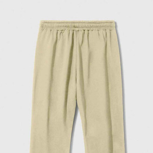 Pantalones de hombre de felpa lavada con efecto ácido, holgados, de corte casual, pierna ancha, acampanados, estilo streetwear - Product Image 2